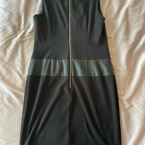 Calvin Klein black womens fitted dress